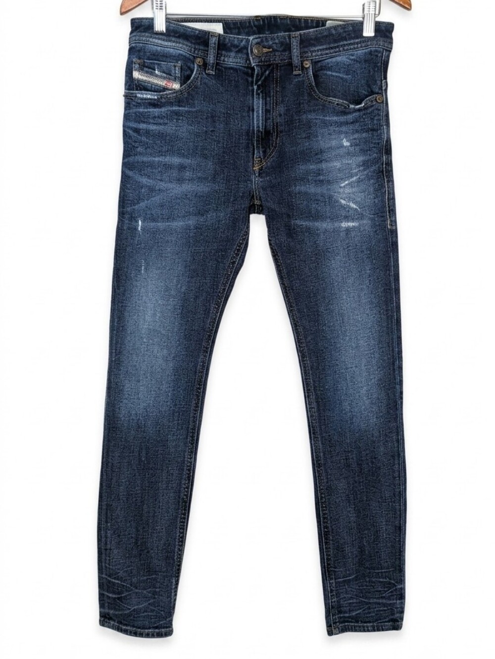 Diesel Thommer-X Slim Skinny Stretch Distressed Mens Jeans Blue Size 31 Stretch